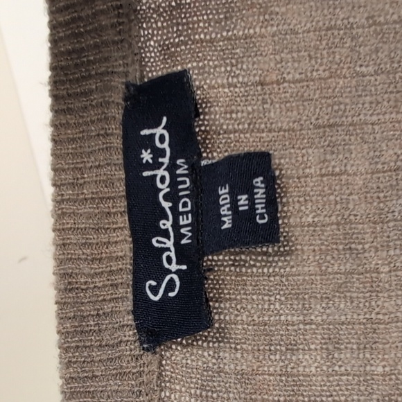 Splendid Georgie Cashblend Rib Sweater Tawny Heather Size M - Picture 3 of 8